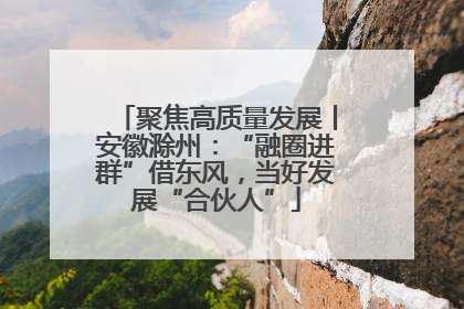 聚焦高质量发展丨安徽滁州：“融圈进群”借东风，当好发展“合伙人”