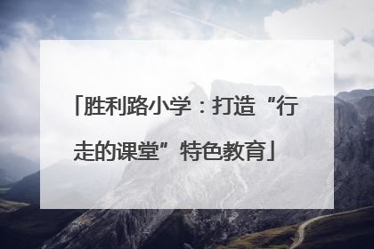 胜利路小学：打造“行走的课堂”特色教育