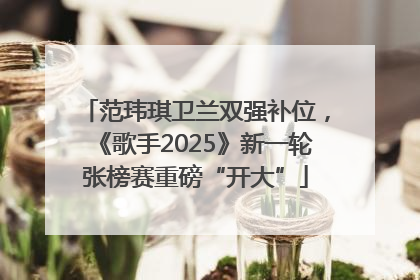 范玮琪卫兰双强补位，《歌手2025》新一轮张榜赛重磅“开大”