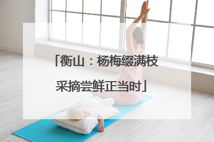 衡山：杨梅缀满枝 采摘尝鲜正当时