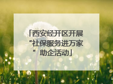 西安经开区开展“社保服务进万家”助企活动