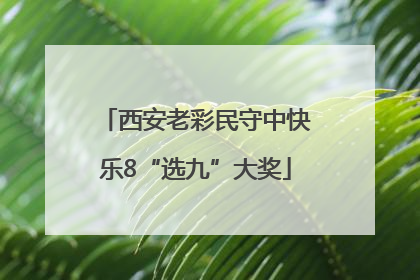 西安老彩民守中快乐8“选九”大奖
