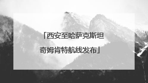 西安至哈萨克斯坦奇姆肯特航线发布