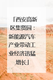 西安高新区集贤园：新能源汽车产业带动工业经济迅猛增长