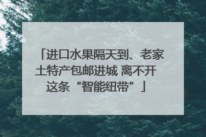 进口水果隔天到、老家土特产包邮进城 离不开这条“智能纽带”