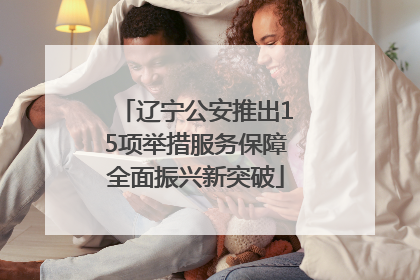 辽宁公安推出15项举措服务保障全面振兴新突破