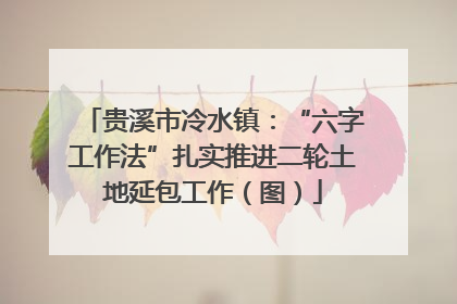 贵溪市冷水镇：“六字工作法”扎实推进二轮土地延包工作（图）