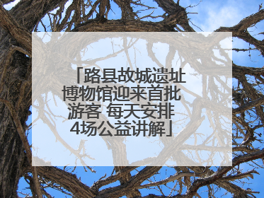 路县故城遗址博物馆迎来首批游客 每天安排4场公益讲解