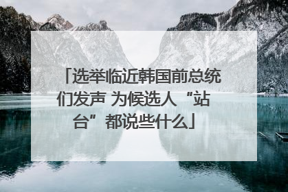 选举临近韩国前总统们发声 为候选人“站台”都说些什么