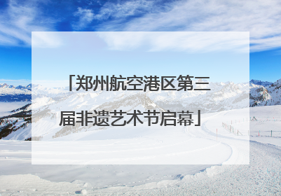 郑州航空港区第三届非遗艺术节启幕