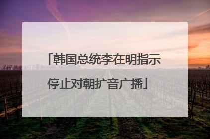 韩国总统李在明指示停止对朝扩音广播