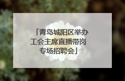 青岛城阳区举办工会主席直播带岗专场招聘会