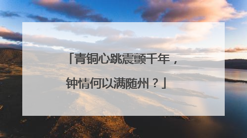 青铜心跳震颤千年，钟情何以满随州？