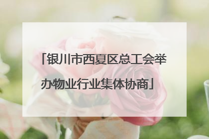 银川市西夏区总工会举办物业行业集体协商