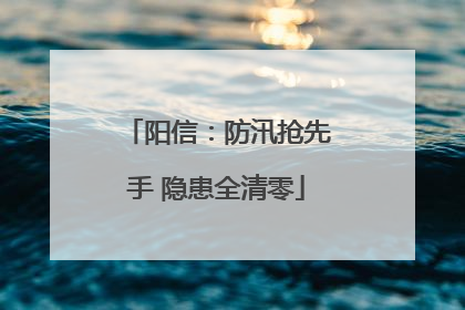 阳信：防汛抢先手 隐患全清零