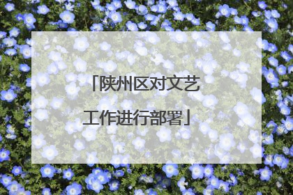 陕州区对文艺工作进行部署