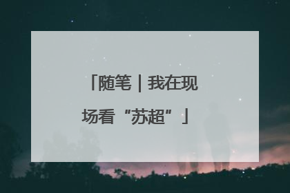 随笔｜我在现场看“苏超”