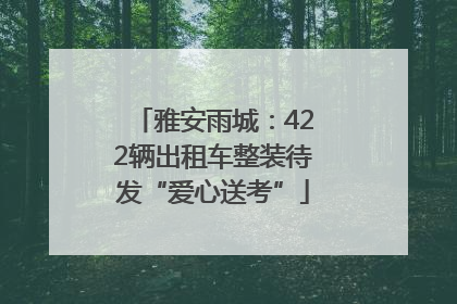 雅安雨城：422辆出租车整装待发“爱心送考”