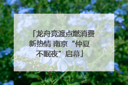 龙舟竞渡点燃消费新热情 南京“仲夏不眠夜”启幕