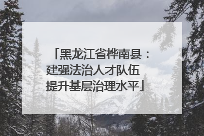 黑龙江省桦南县：建强法治人才队伍 提升基层治理水平