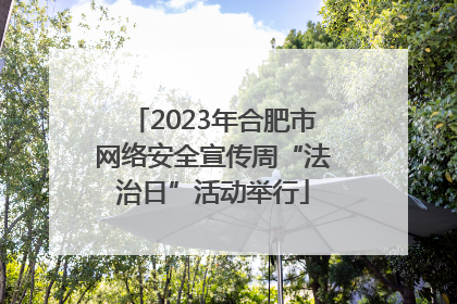 2023年合肥市网络安全宣传周“法治日”活动举行