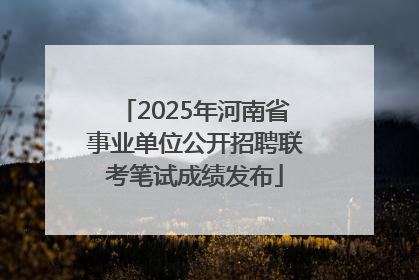 2025年河南省事业单位公开招聘联考笔试成绩发布