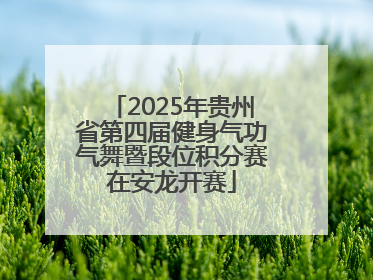 2025年贵州省第四届健身气功气舞暨段位积分赛在安龙开赛